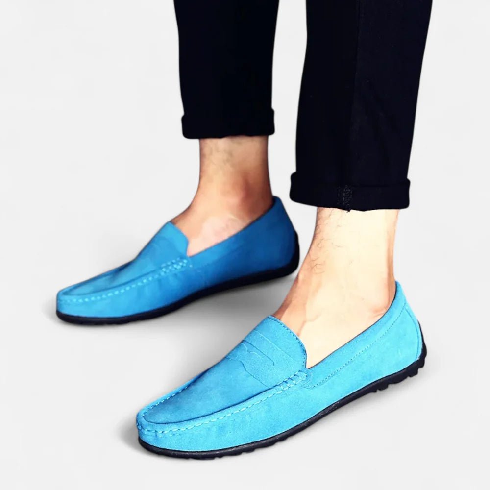 Men's Suede Penny Loafers