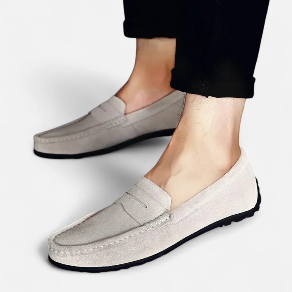 Men's Suede Penny Loafers