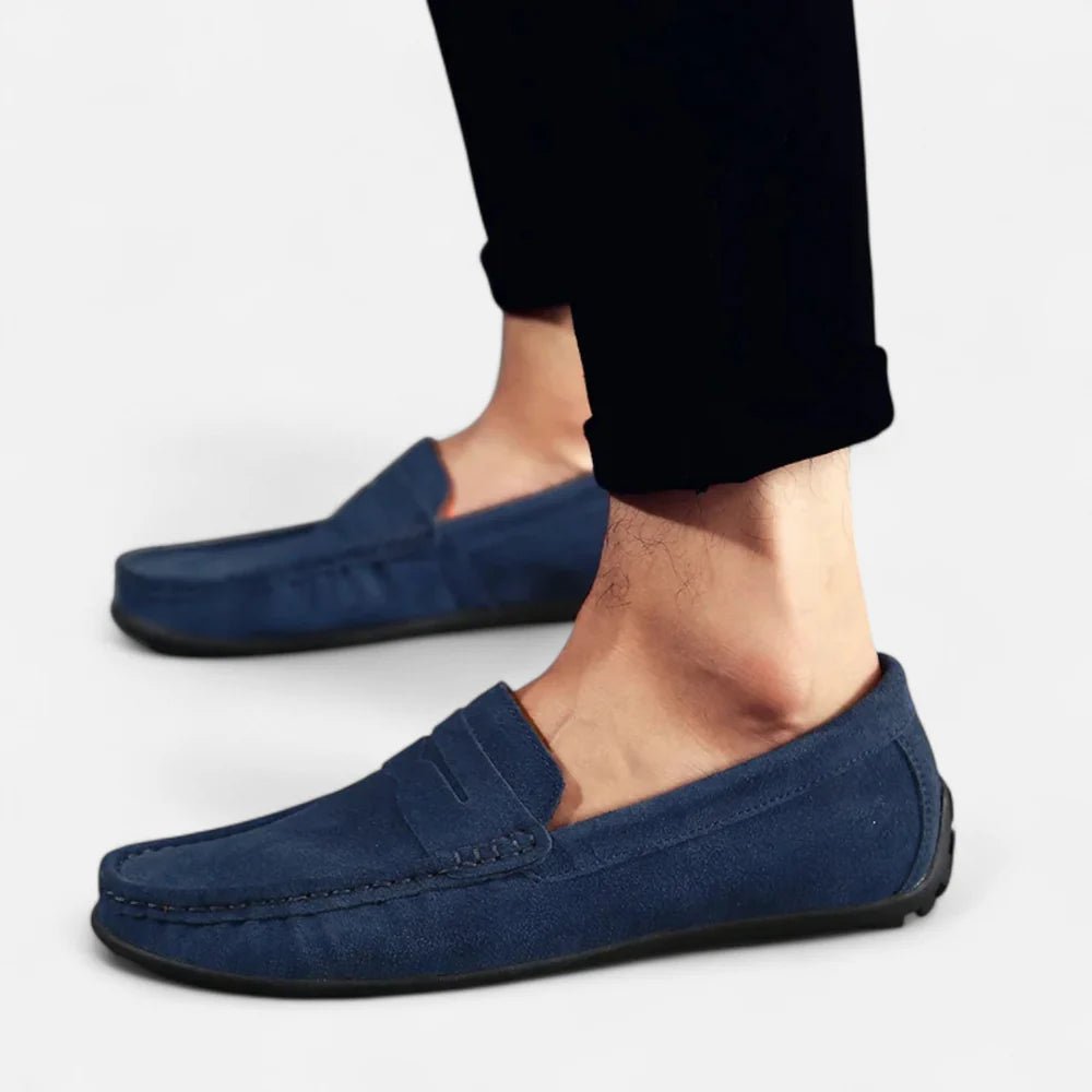Men's Suede Penny Loafers