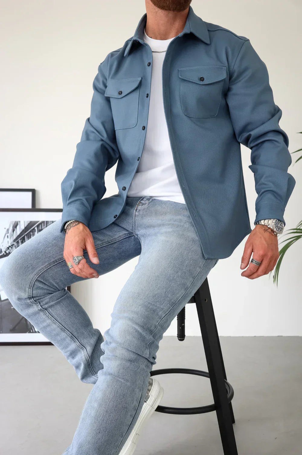 Men's Oversized Cotton Overshirt