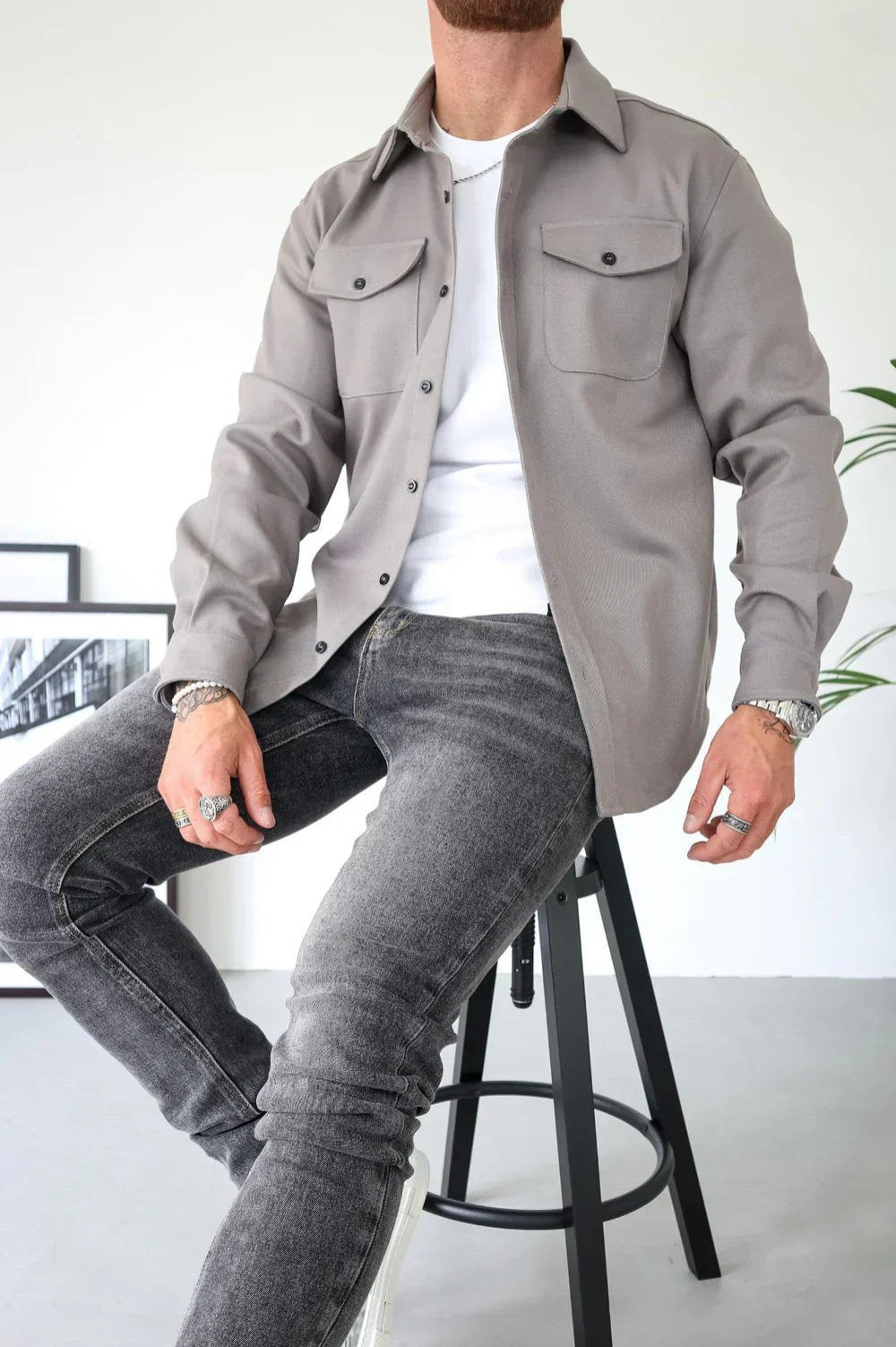 Men's Oversized Cotton Overshirt
