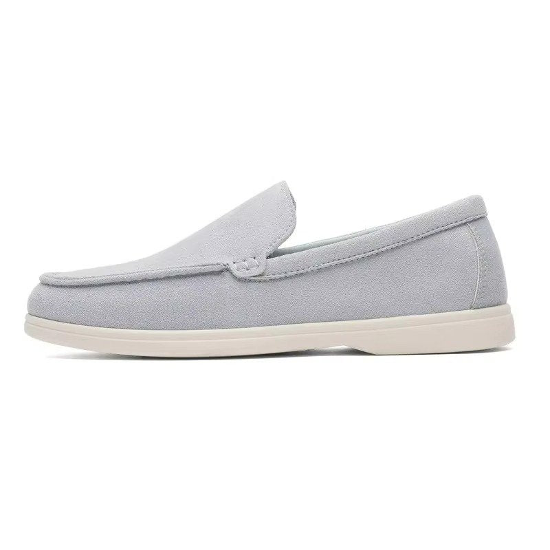 Men's Suede Slip-On Loafers - Sky Blue
