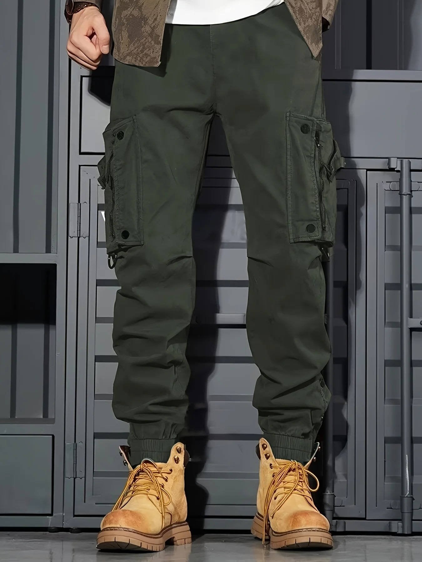 Men's Cargo Jogger Pants - Green