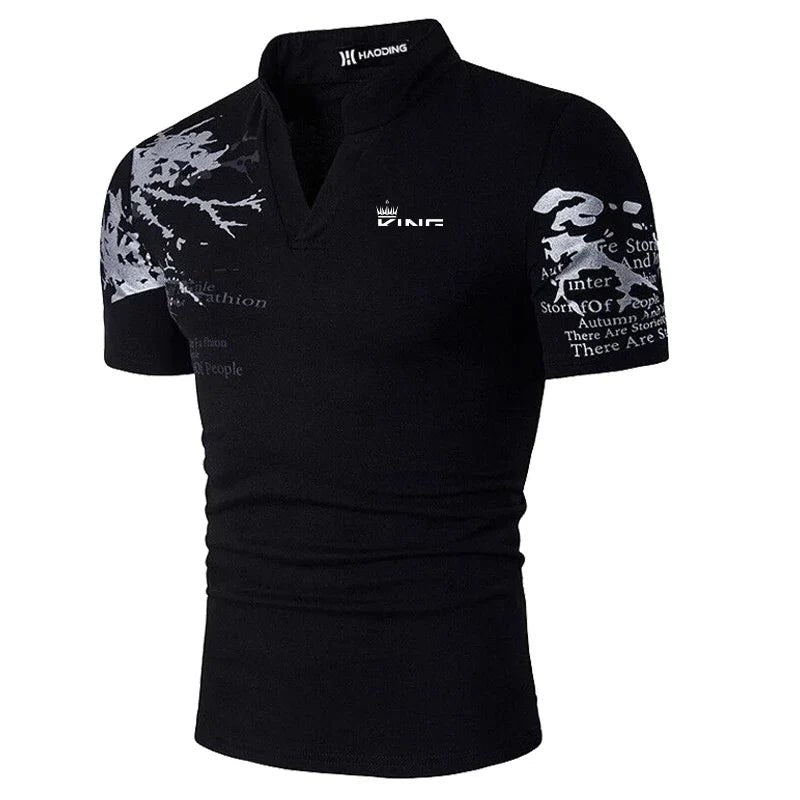 Men's Slim V-Neck T-Shirt - Black