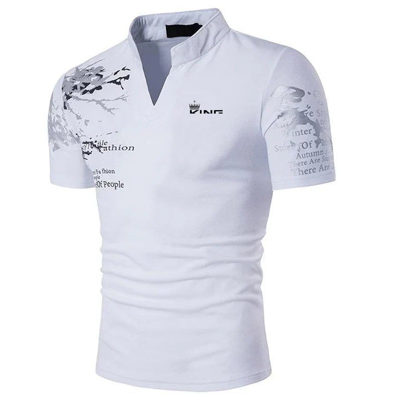 Men's Slim V-Neck T-Shirt - White