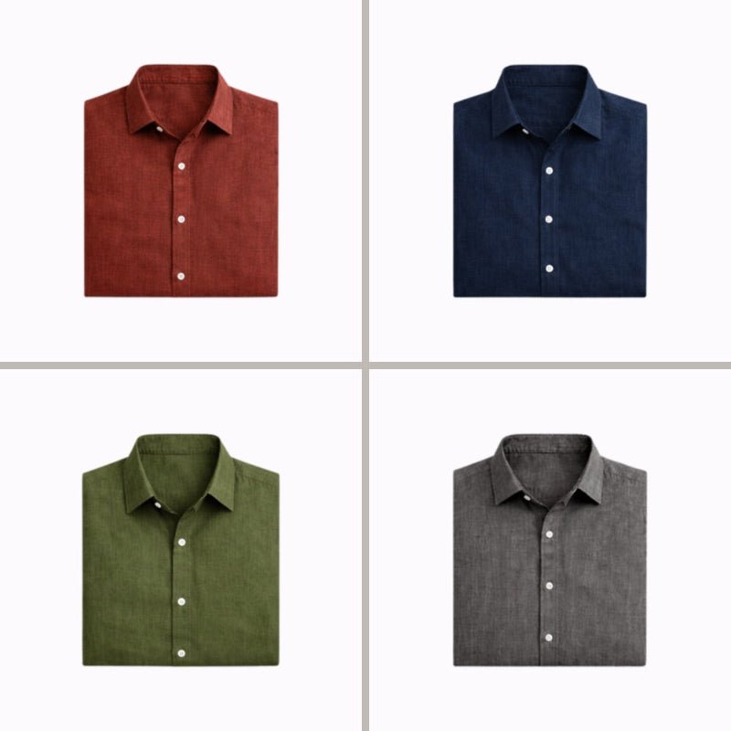 Men's Heathered Linen Slim-Fit Shirt