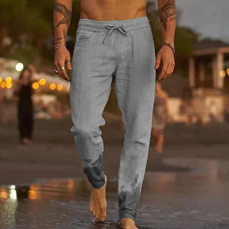 Men's Beach Drawstring Pants - Grey