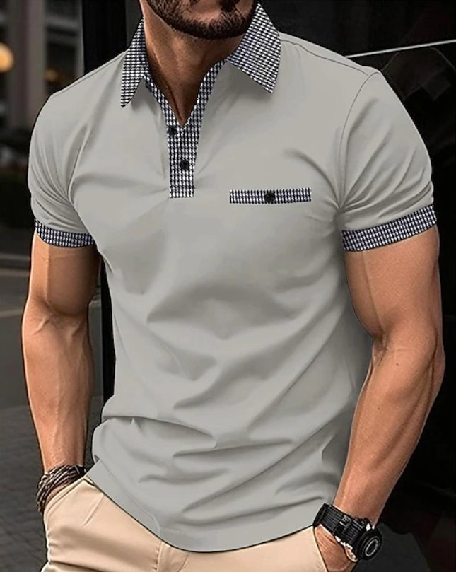 Men's Slim Polo Shirt - Gray