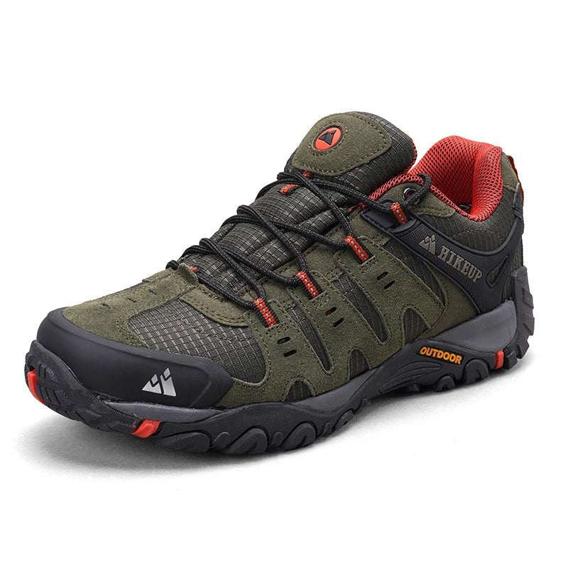 Men's Suede Hiking Shoes - Green