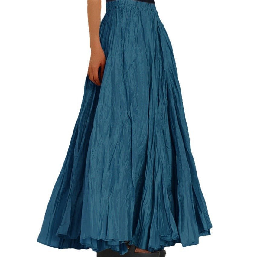 Women's Crinkled A-Line Maxi Skirt - Lavender