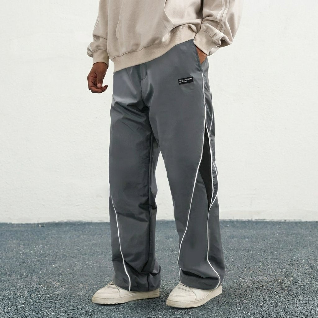 Men's Wide-Leg Track Pants - Gray