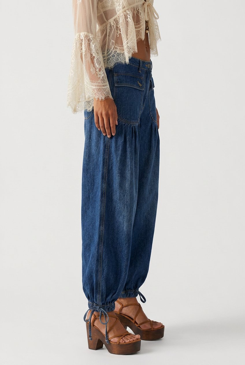 Women's High-Waisted Balloon Jeans