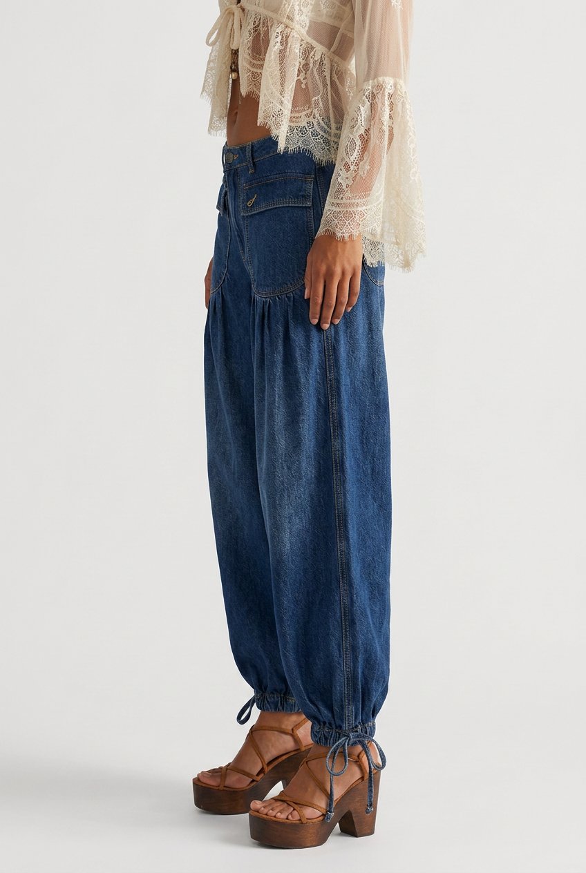 Women's High-Waisted Balloon Jeans