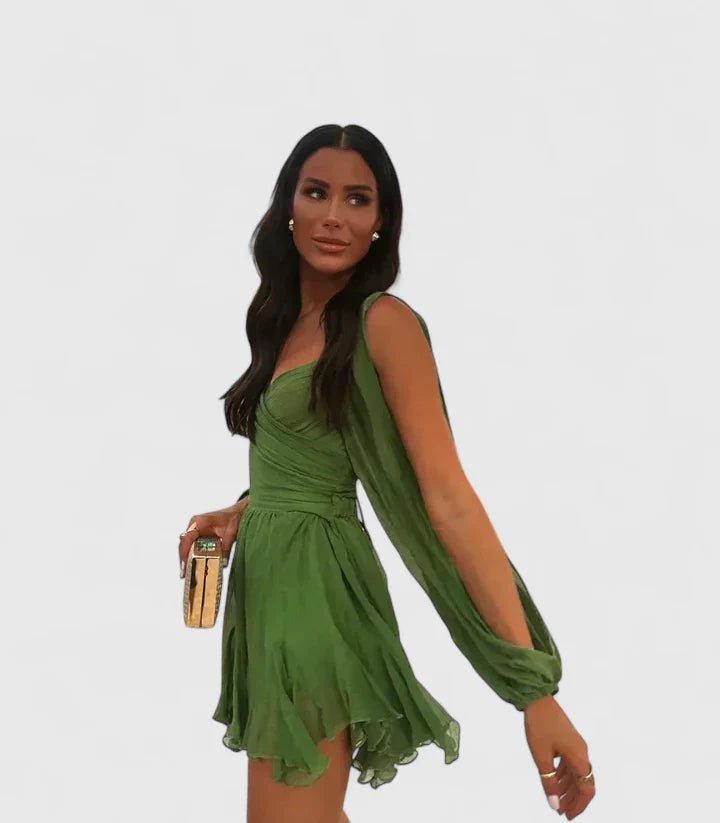 Women's Chiffon Mini Wrap Dress