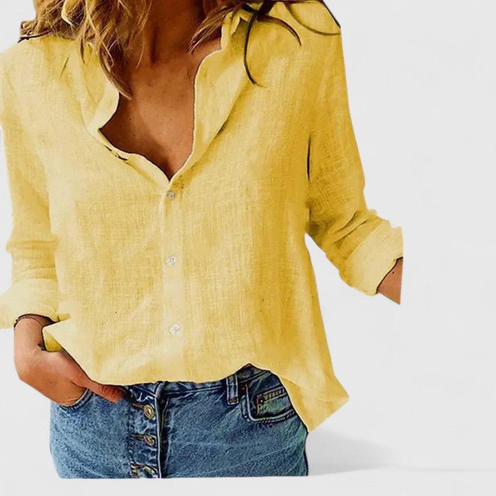 Women's Floral Blouse - Yellow