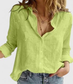 Women's Floral Blouse - Green