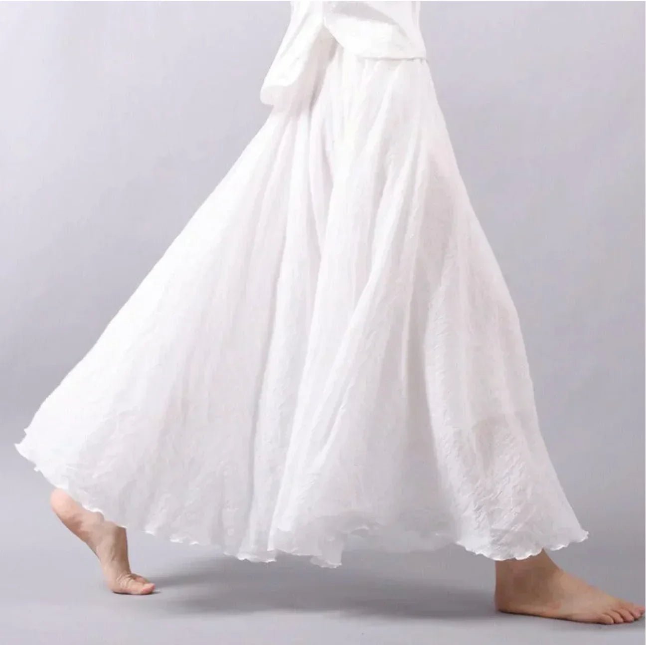 Women's Flowy Maxi Skirt - White