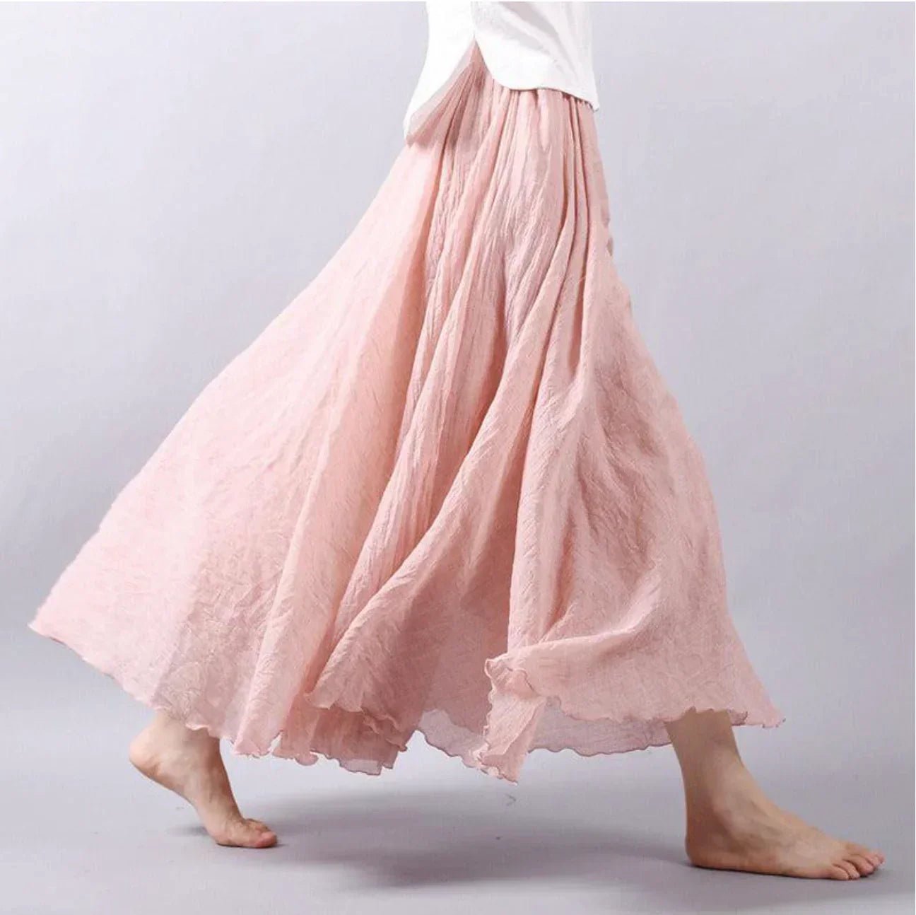 Women's Flowy Maxi Skirt - Rosa