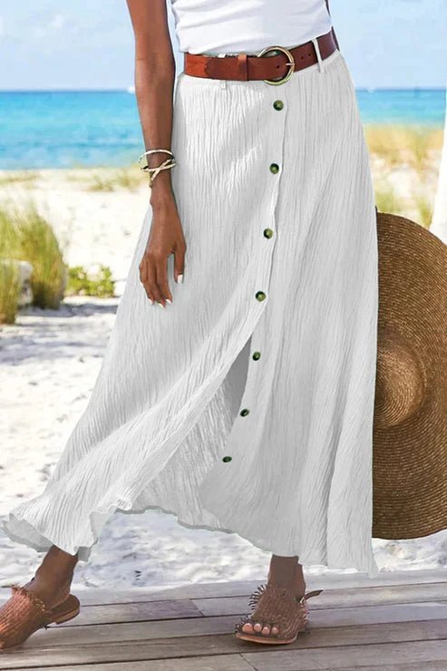 Women's A-Line Maxi Skirt - White