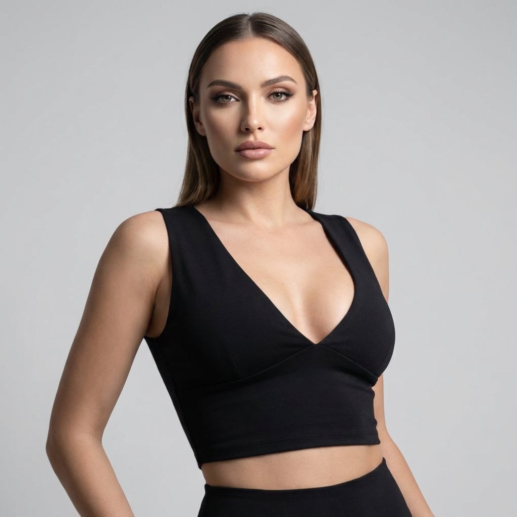 Women's Cropped V-Neck Tank Top