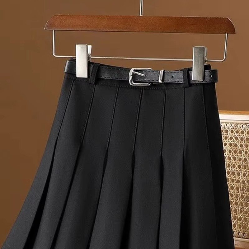 Women's Pleated High-Waisted Midi Skirt