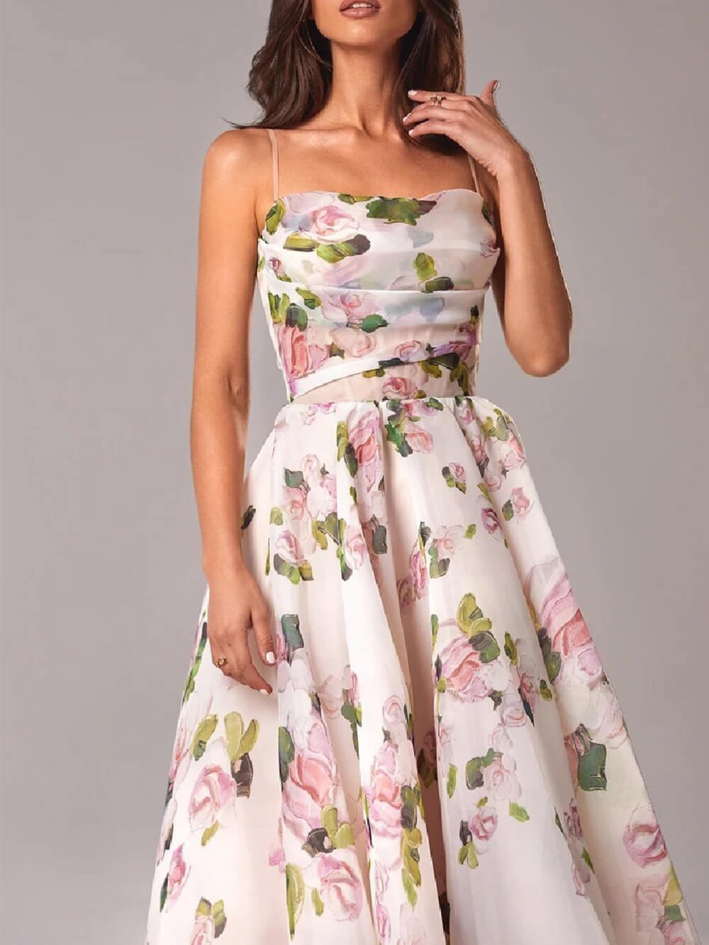 Floral Wedding Guest Midi Dress