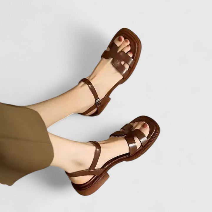 Women's Ankle-Strap Sandals - Brown