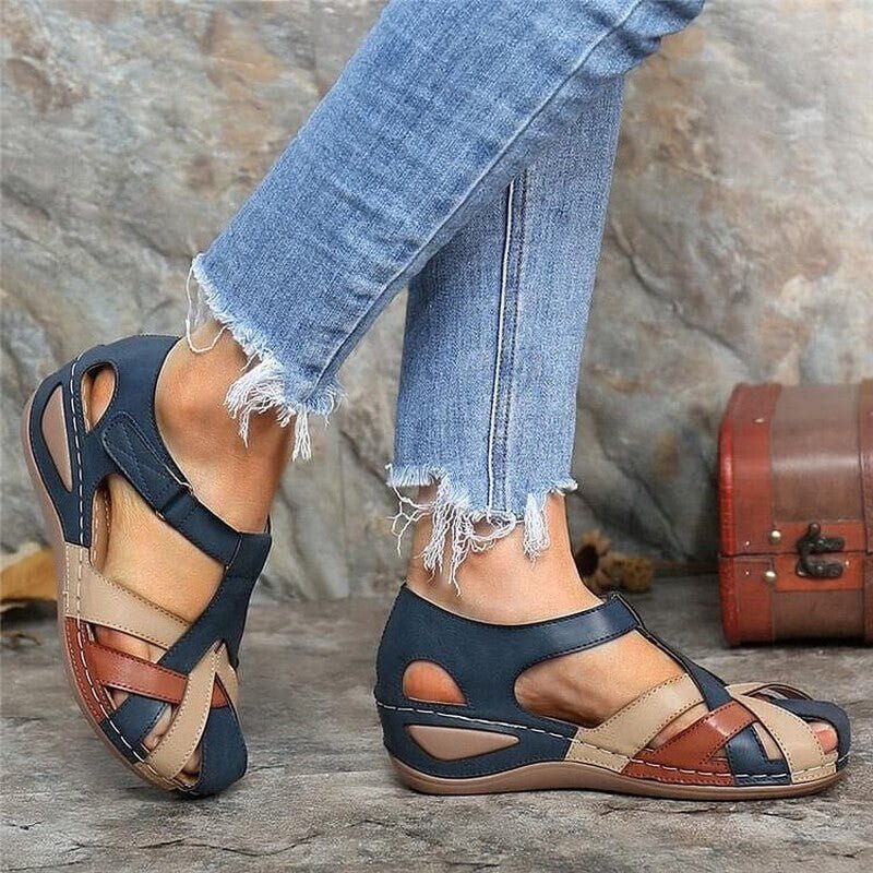 Women's Gladiator Wedge Sandals - Blue