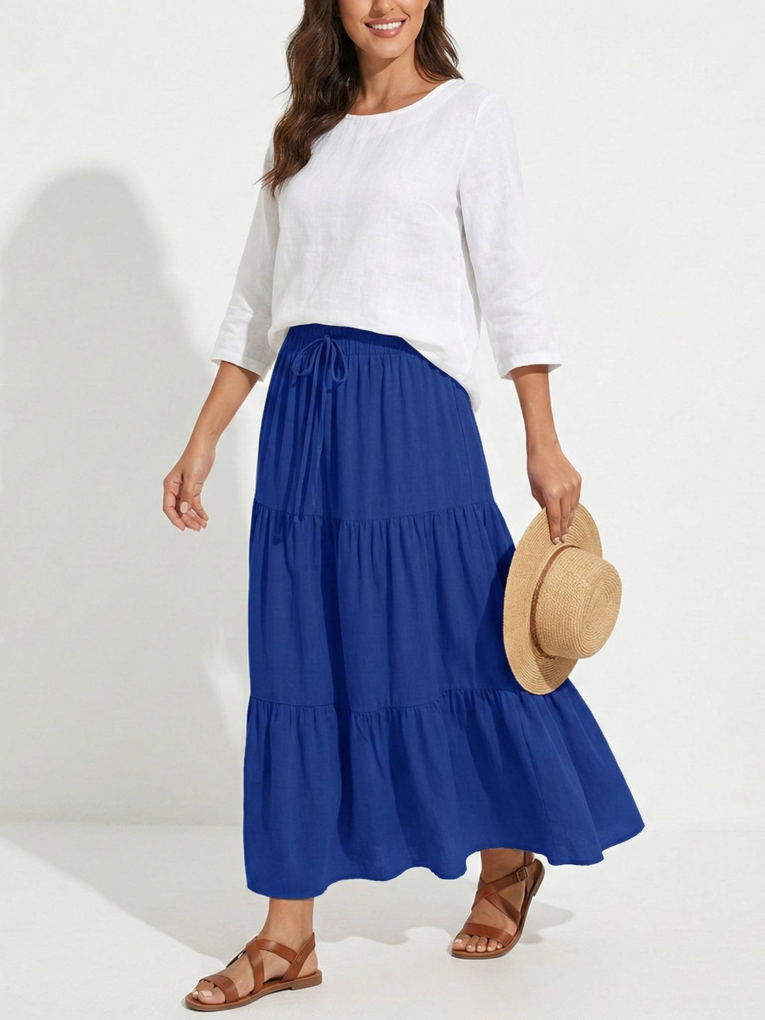 Women's Maxi Skirt - Blue