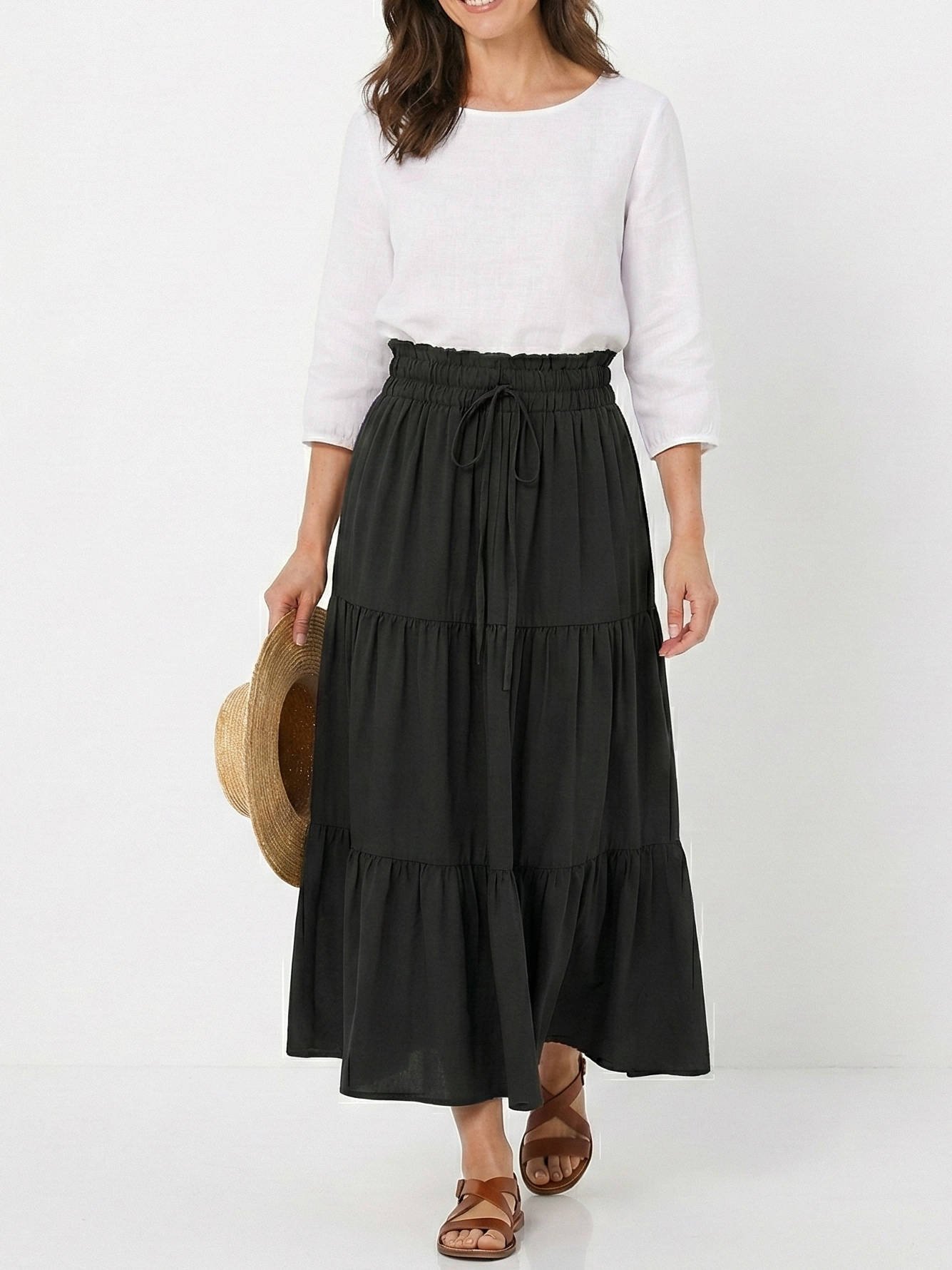 Women's Maxi Skirt - Black