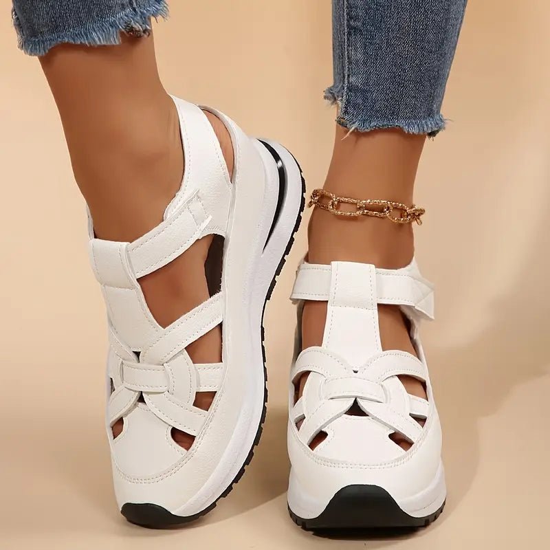 Women's Platform Wedge Sandals - White
