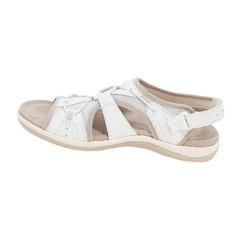 Women's Suede Fisherman Sandals - White