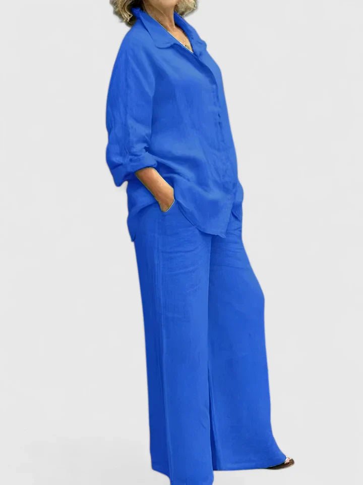 Women's Wide-Leg Co-ord Set - Royal Blue
