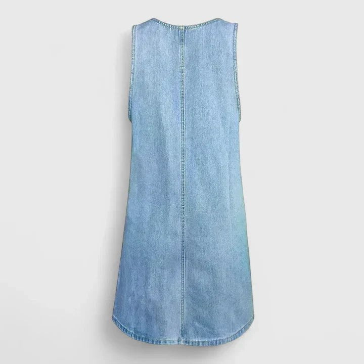 Women's Denim Overall Mini Dress