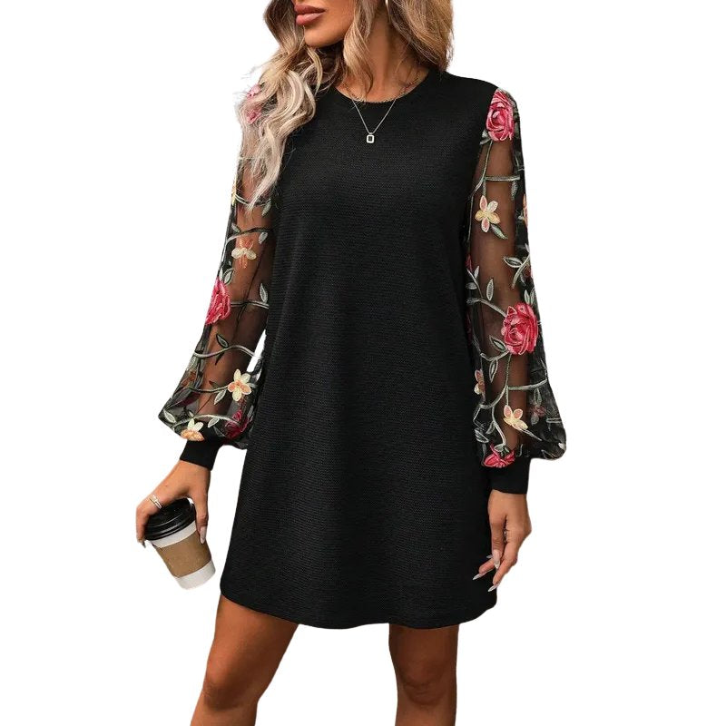 Women's Mini Knit Dress - Black
