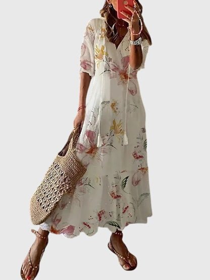 Women's Vacation Maxi Dress - White
