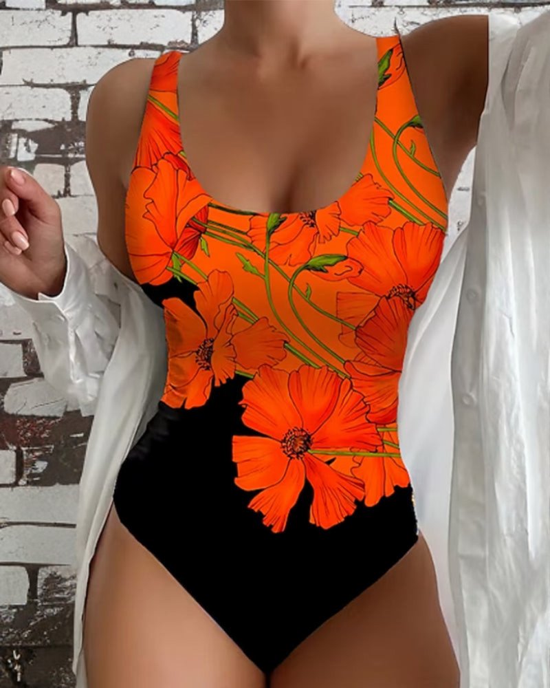 Women's Floral One-Piece Swimsuit