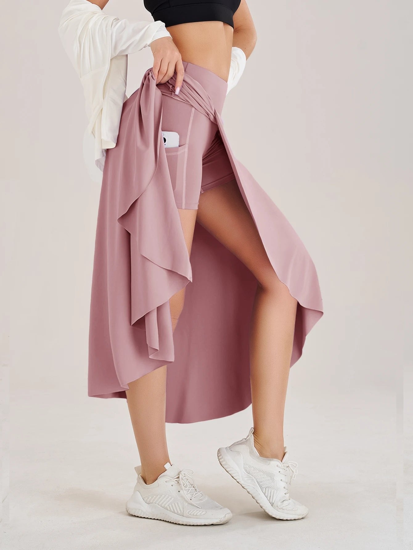 Women's High-Waisted Skort - Pink