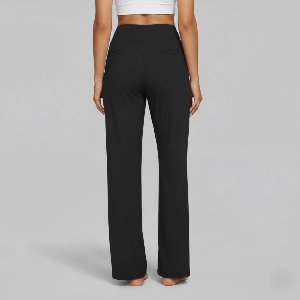 Women's High-Waisted Wide-Leg Pants - Black