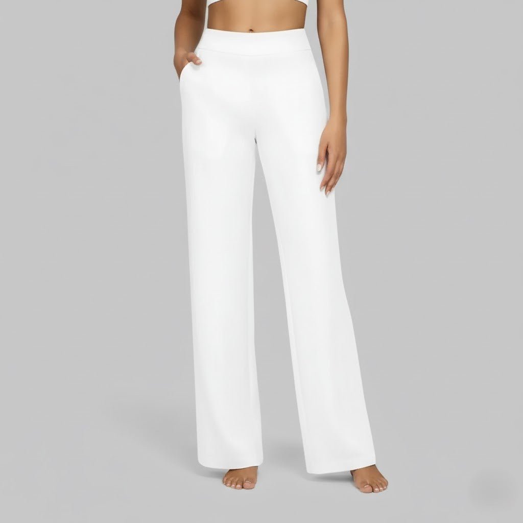 Women's High-Waisted Wide-Leg Pants - White