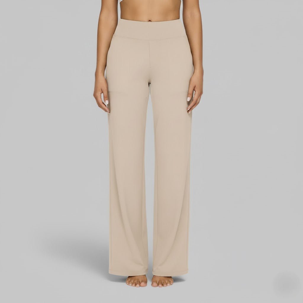 Women's High-Waisted Wide-Leg Pants - Cream