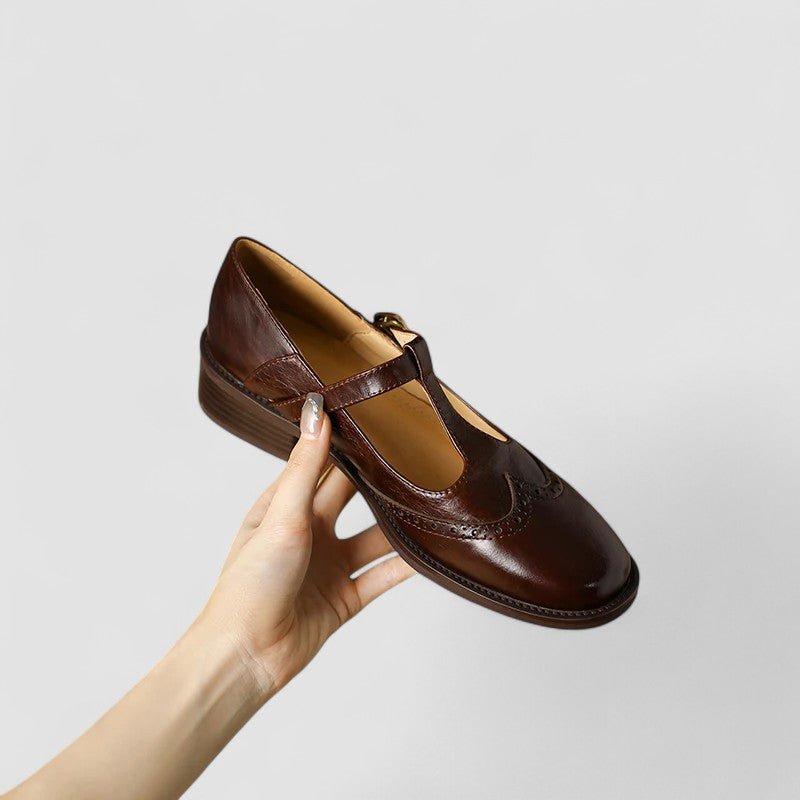 Women's Leather Mary Jane Brogues