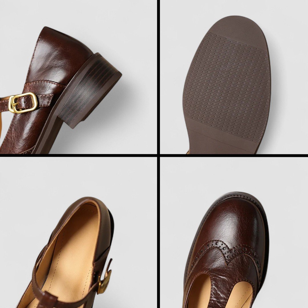 Women's Leather Mary Jane Brogues