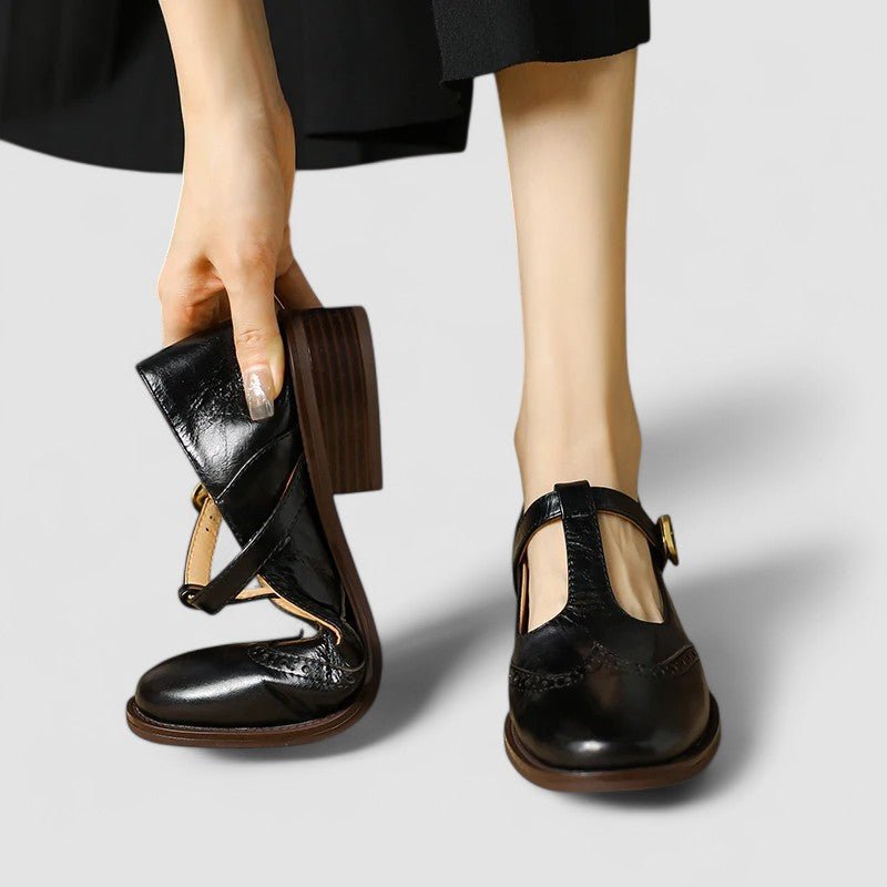 Women's Leather Mary Jane Brogues