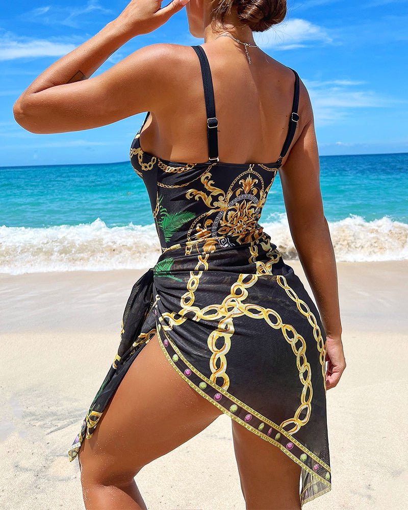 Women's Swimsuit and Sarong Set