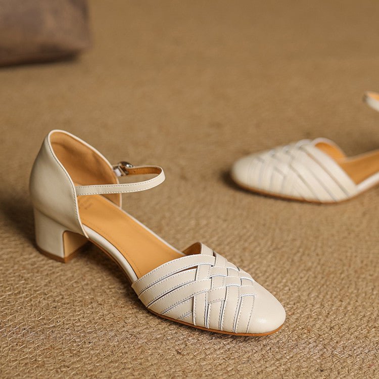 Women's Ankle Strap Block Heel Sandals