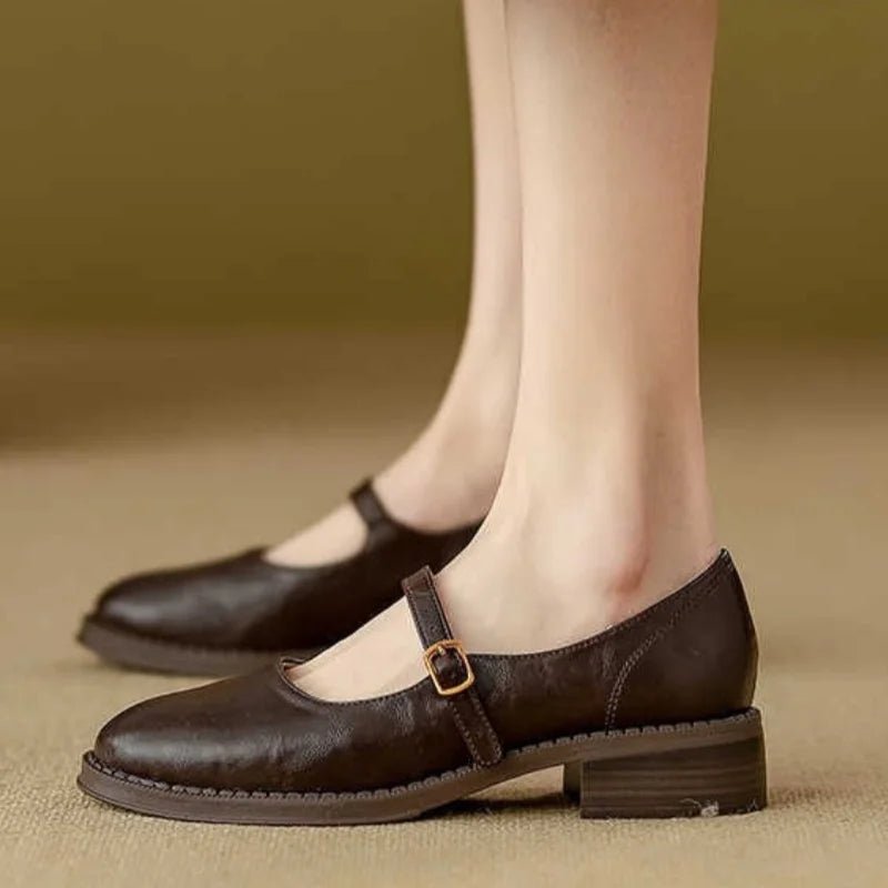 Women's Leather Mary Jane Shoes