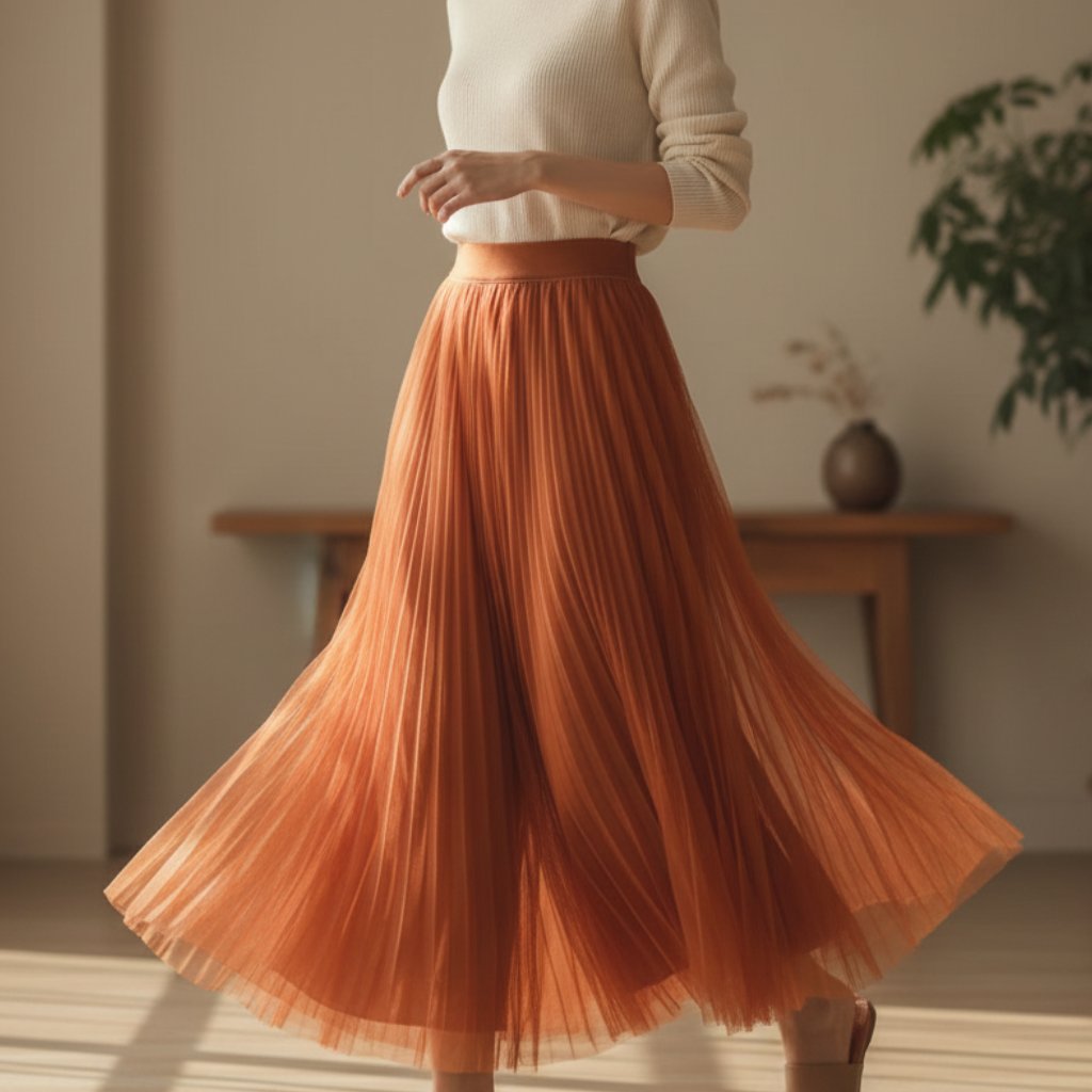 Women's Pleated Maxi Skirt