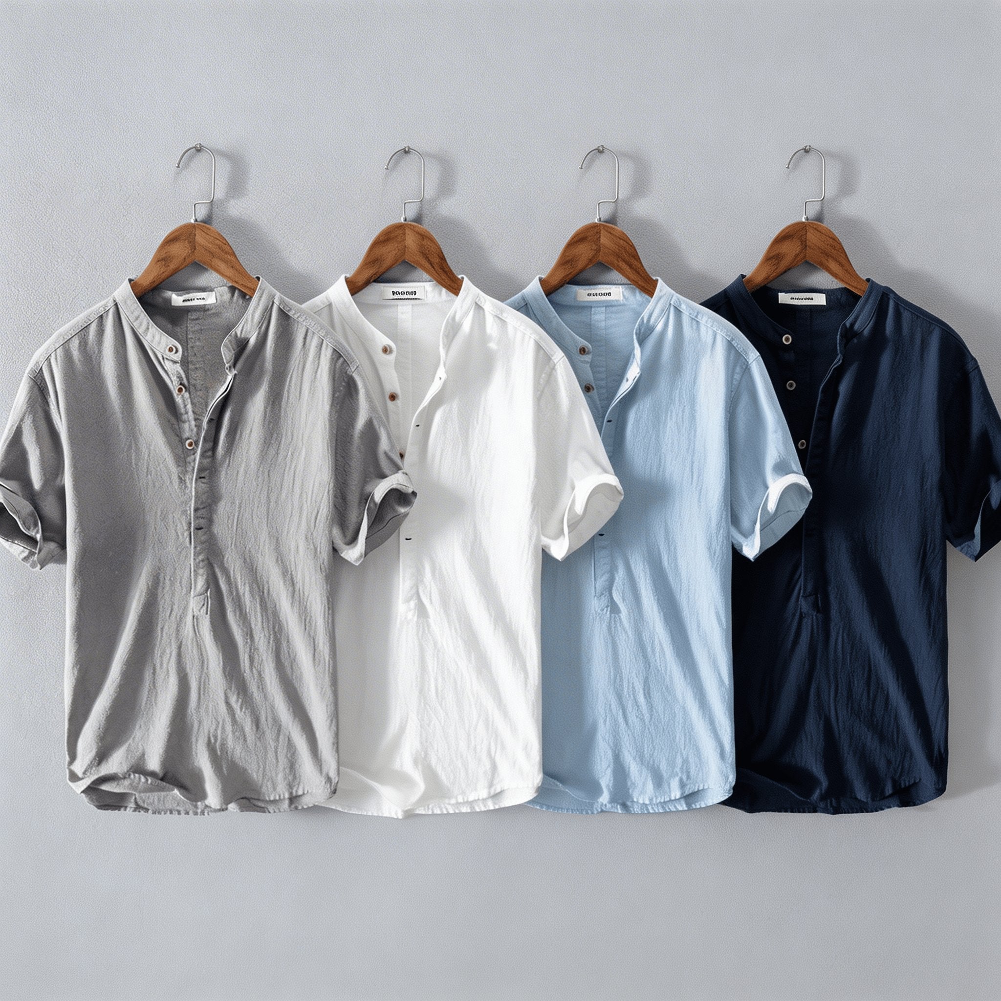 Men's Short Sleeve Henley Shirt