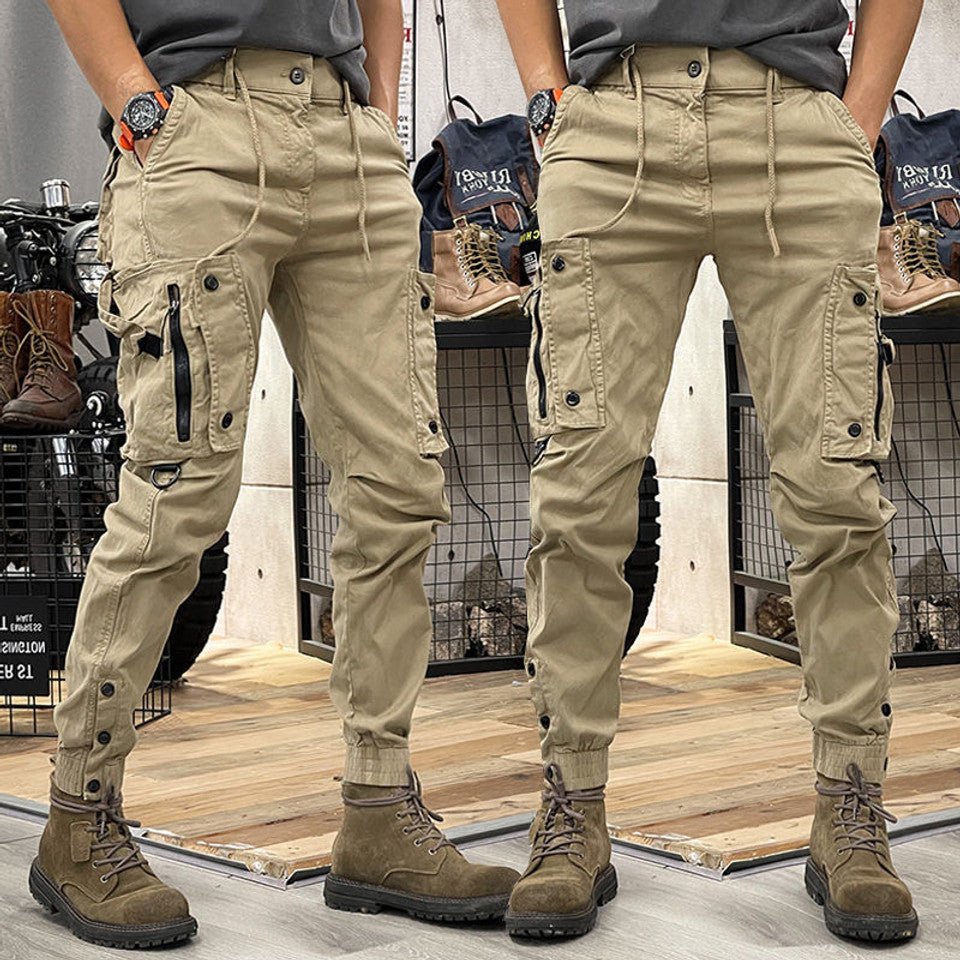 Men's Slim Cargo Joggers - Beige